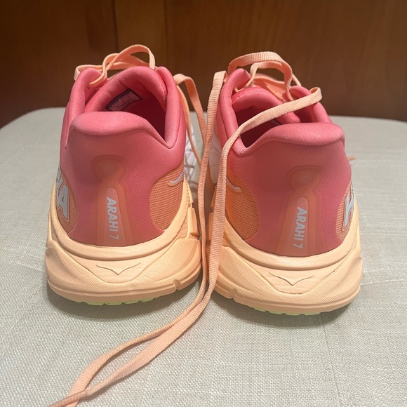 Hoka Peach and White Athletic Shoes - Picture 4 of 5